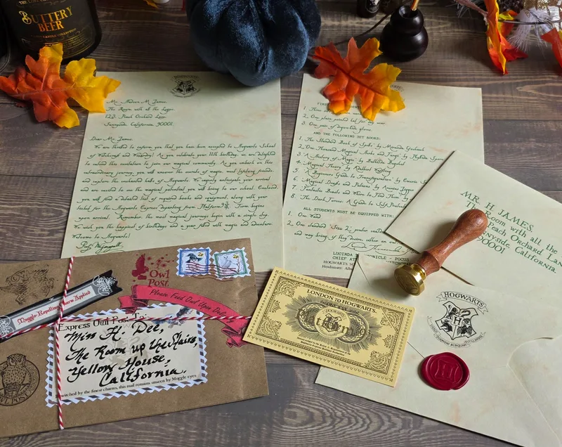 Owl Wrapped Personalized Wizard School Acceptance Letter